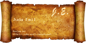 Juda Emil névjegykártya